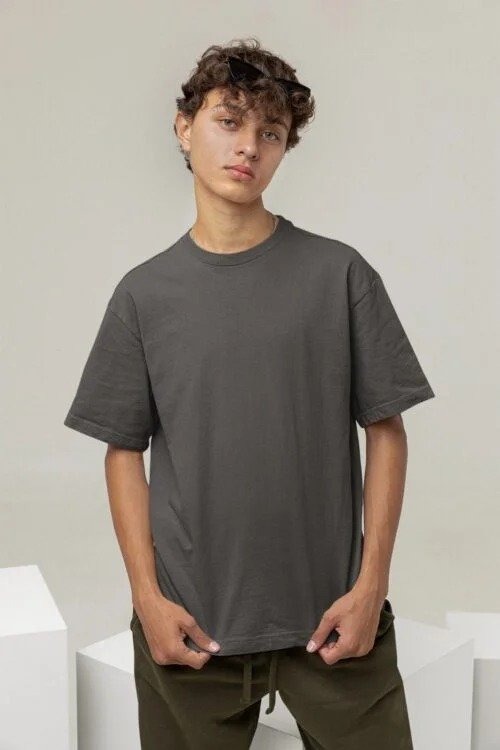 Men's Oversized T-Shirts Cotton Looper Net